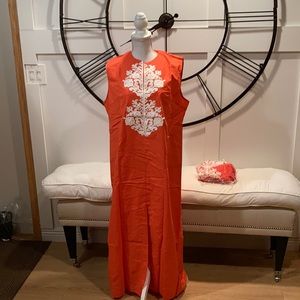 Orange maxi dress